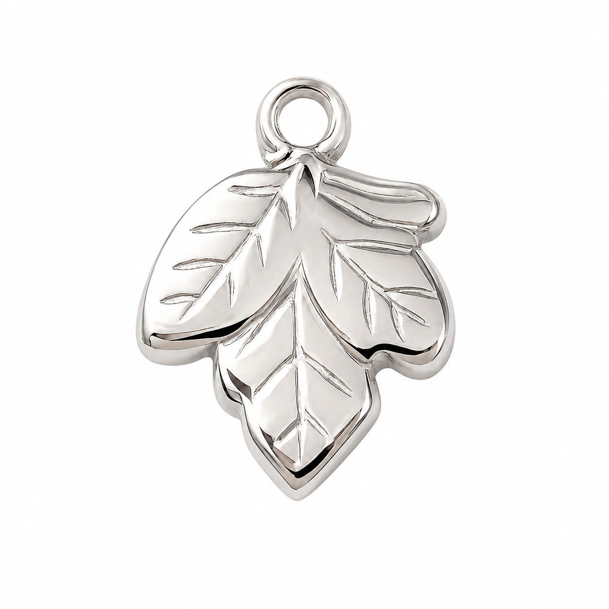 CHARM HOJA PLATEADA