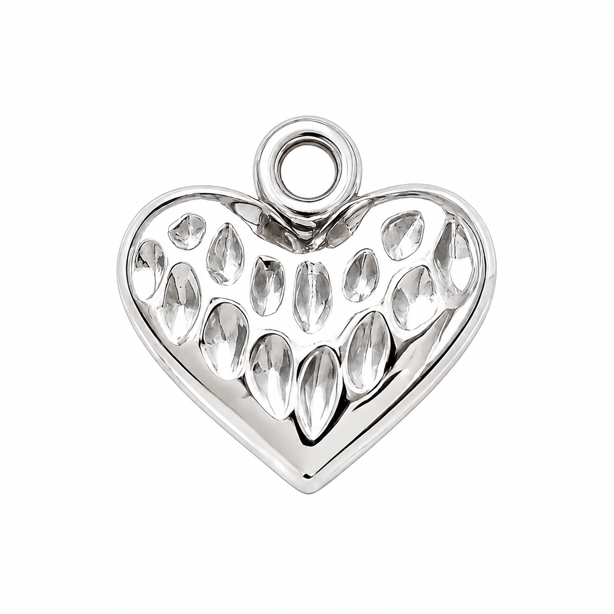 CHARM CORAZON PLATEADO